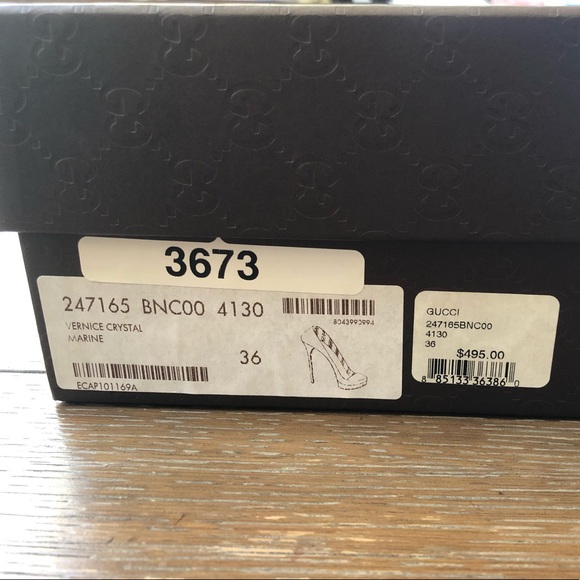 ⛔️SOLD⛔️Gucci Vernice Crystal Marine High Heel - Picture 8 of 8